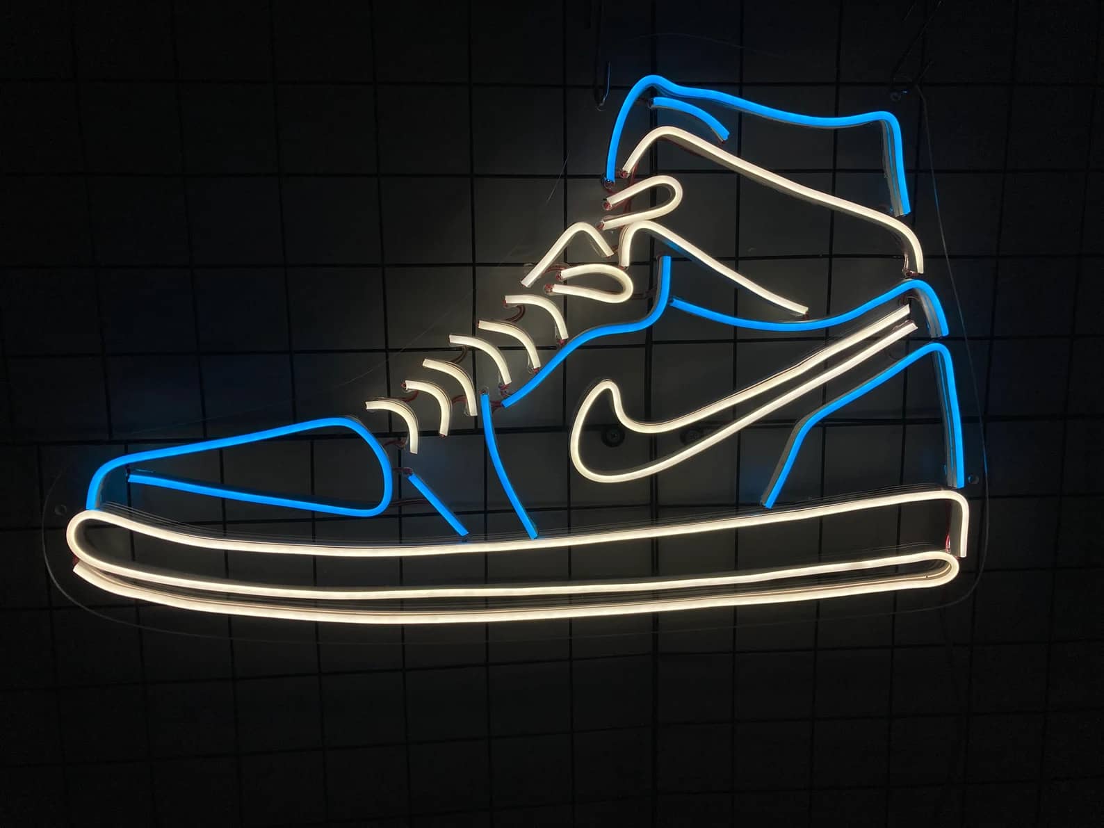 neon blue jordans