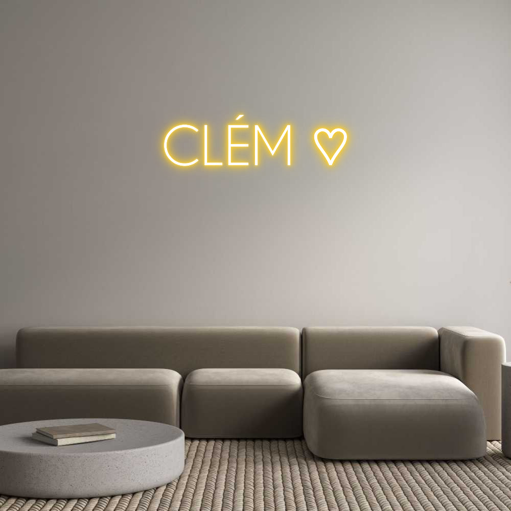 Custom Neon: CLÉM ♡