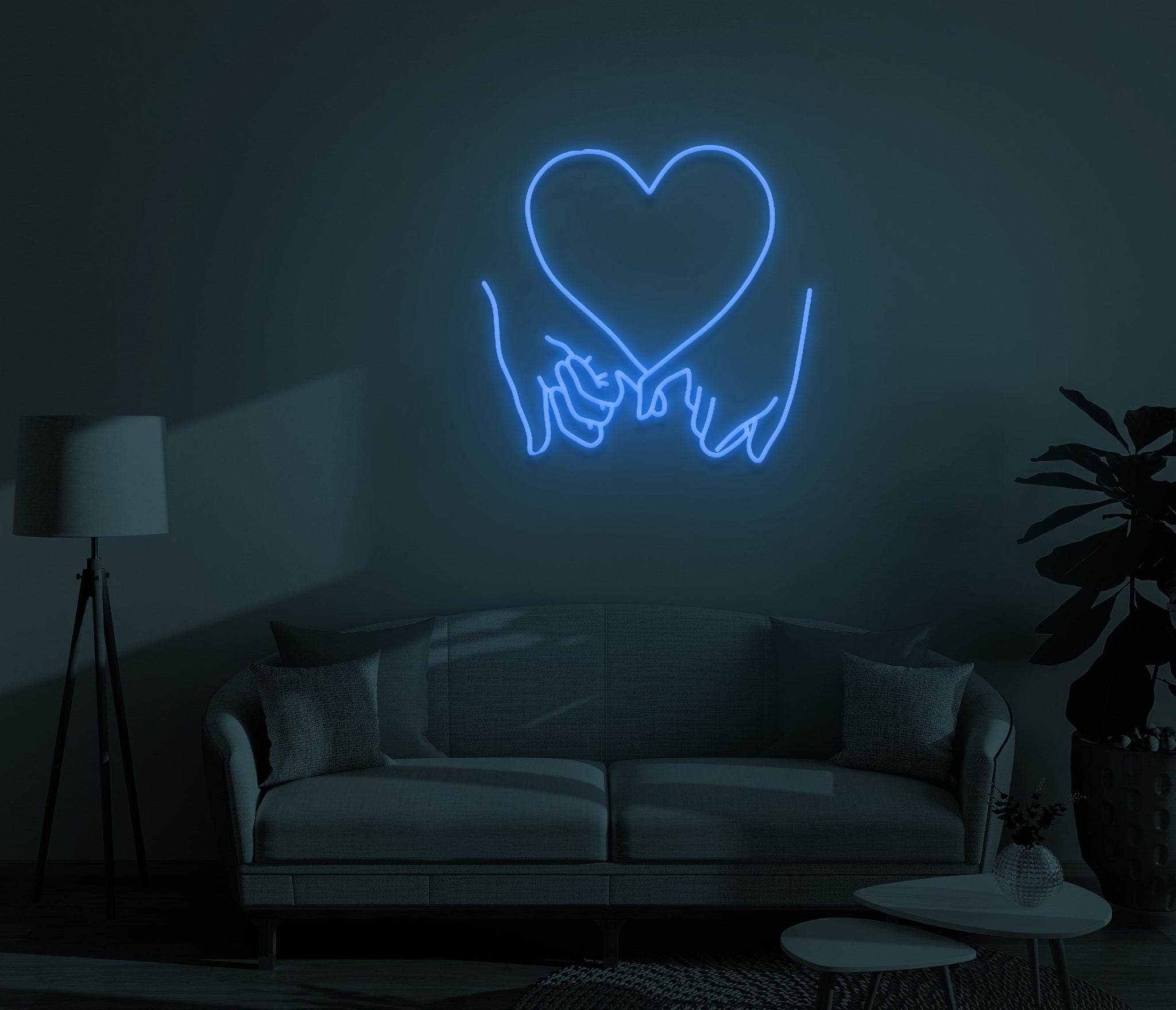 Love Hands - Neon Mural