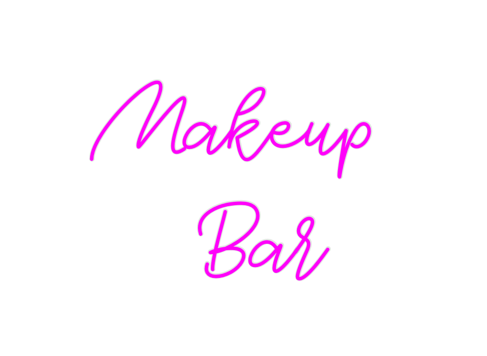 Custom Neon: Makeup 
  Bar