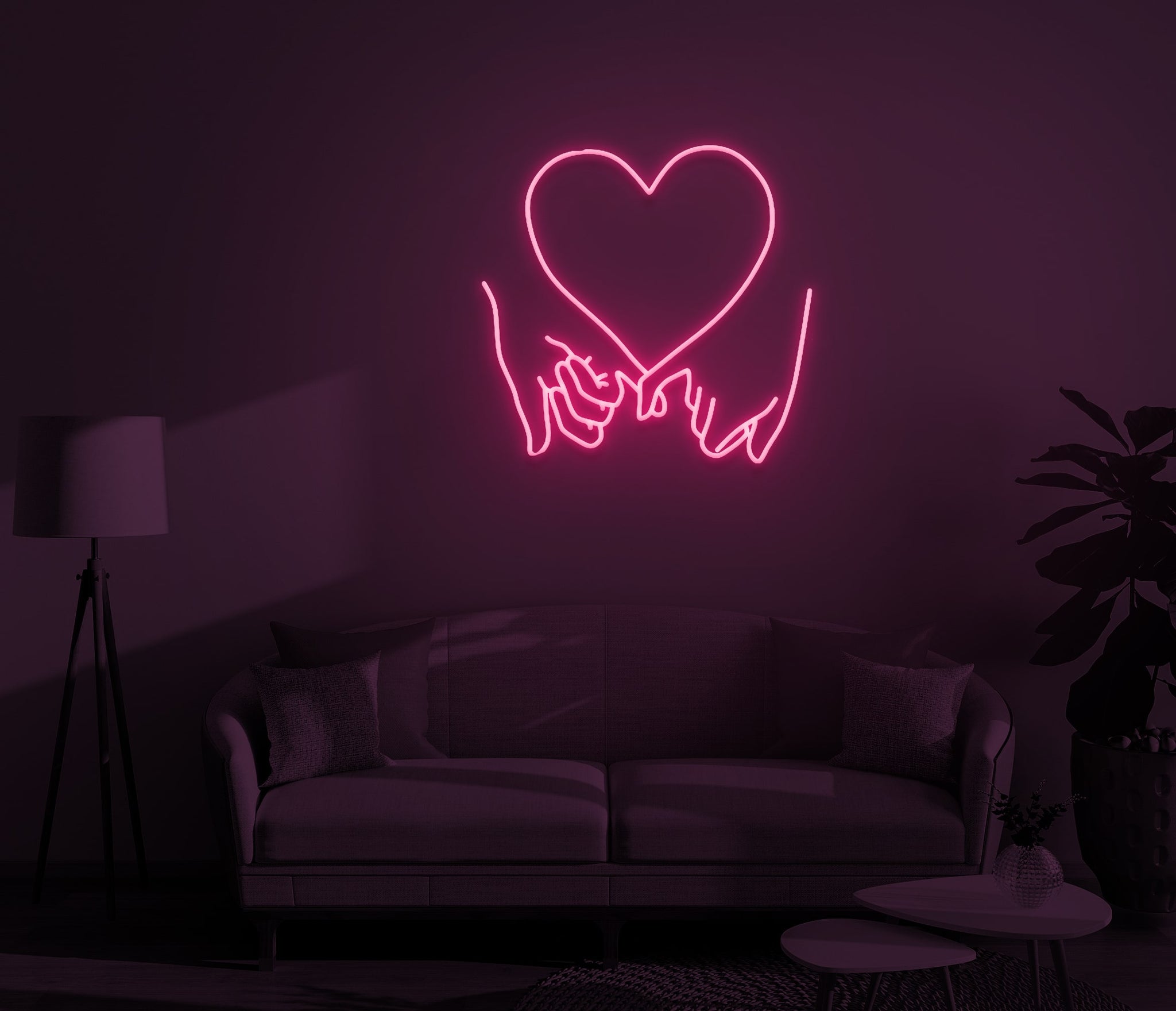 Love Hands - Neon Mural